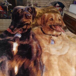 Northwest Fleece Blanket Dogs About 59" x 43"
